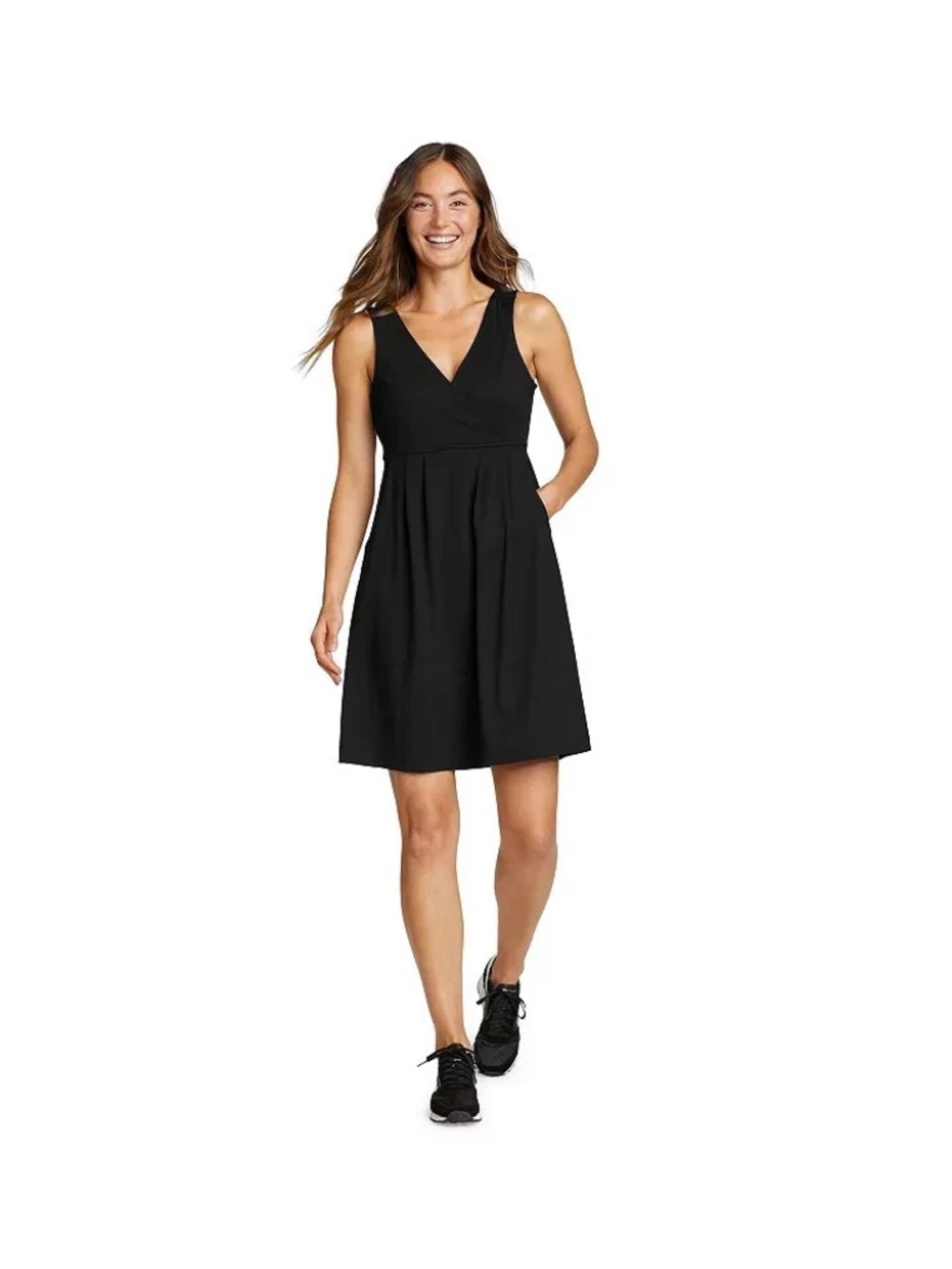 Eddie Bauer Women’s Black Aster Crossover Dress NWT